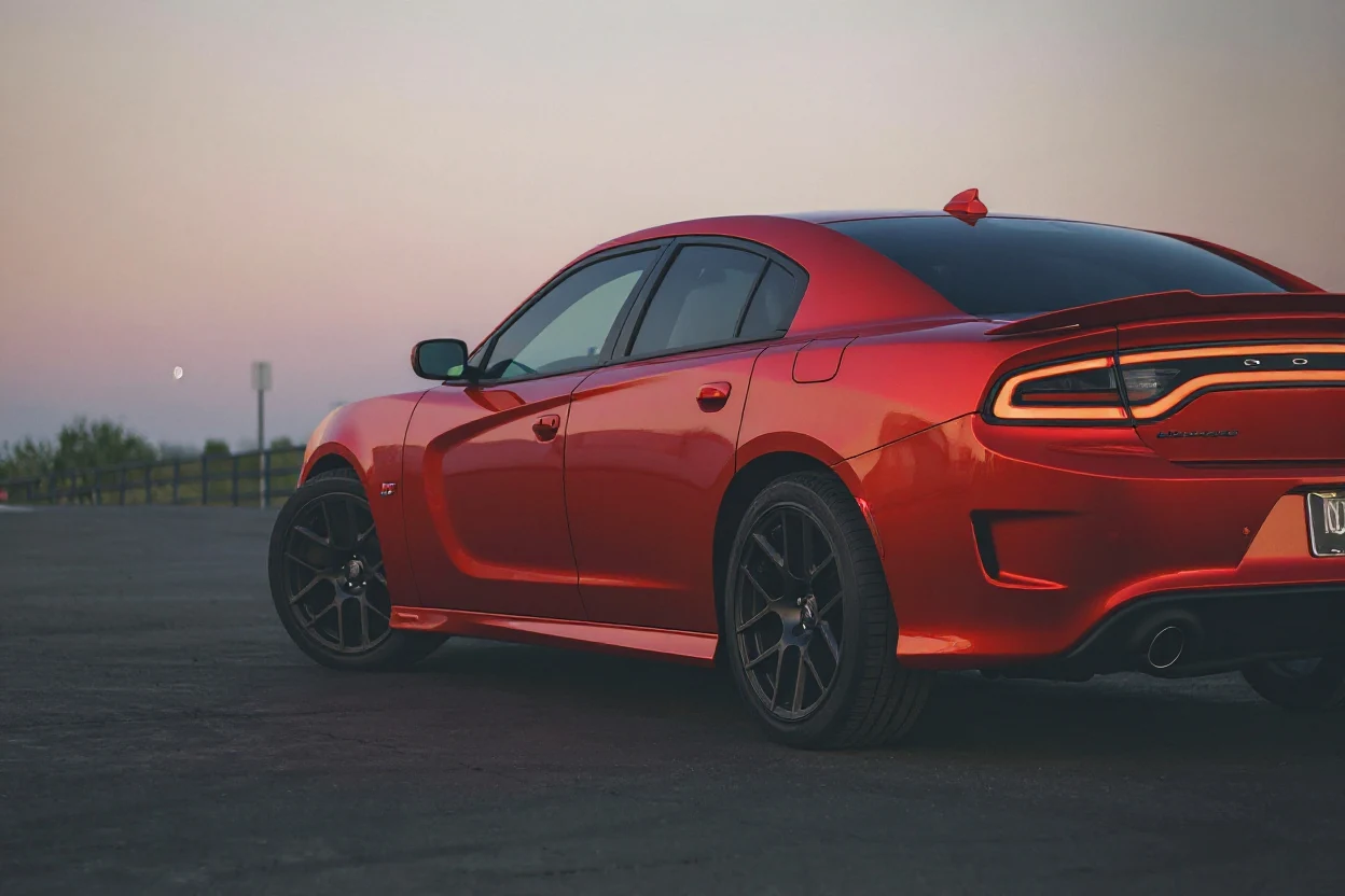 Dodge Charger with a red paint concept