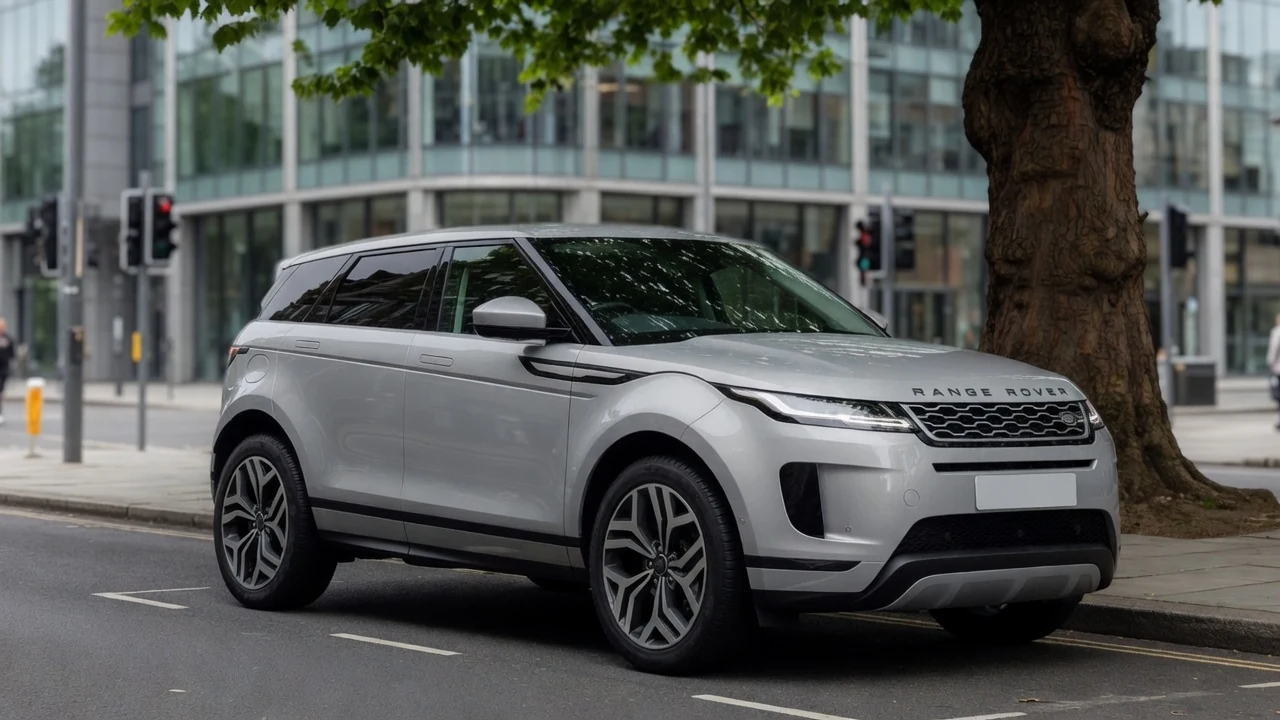 Silver Range Rover Evoque before its wrap preview